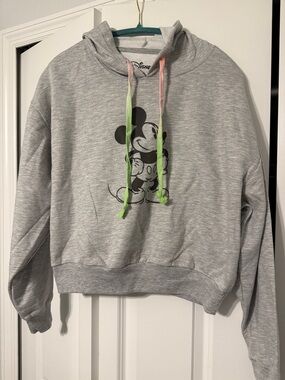 Disney Gray Mickey Mouse Hoodie Sweater